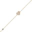 Pulsera de oro amarillo 18K en forma corazon con circonitas
